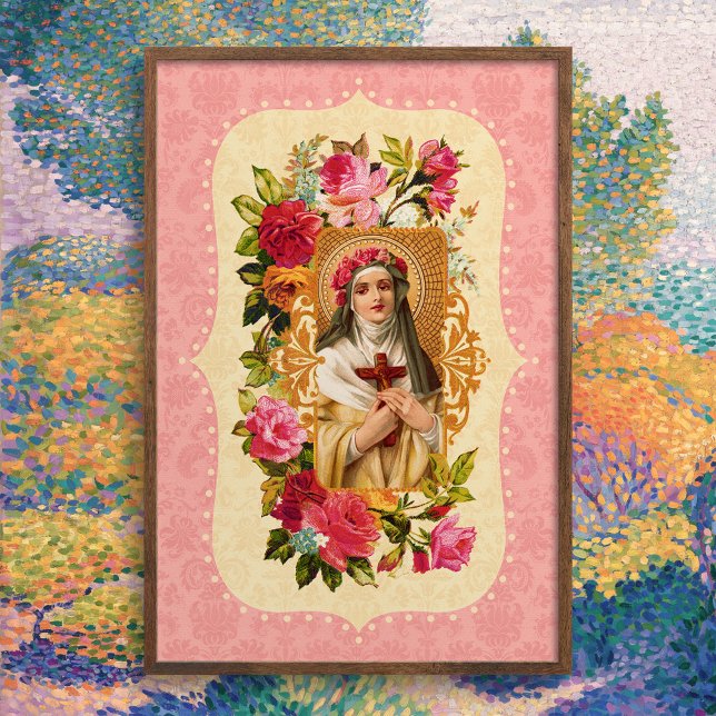 Poster du Jardin Saint Rose en rose (Créateur téléchargé)