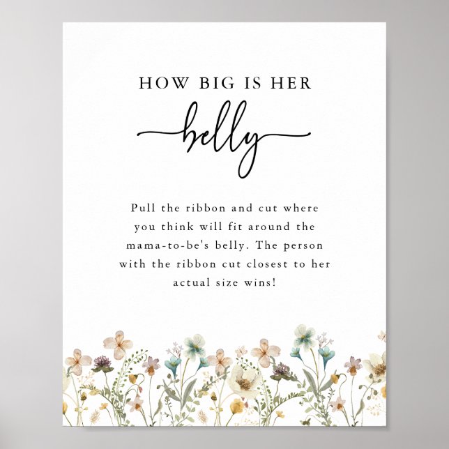 Poster du jeu de Baby shower floral (Devant)