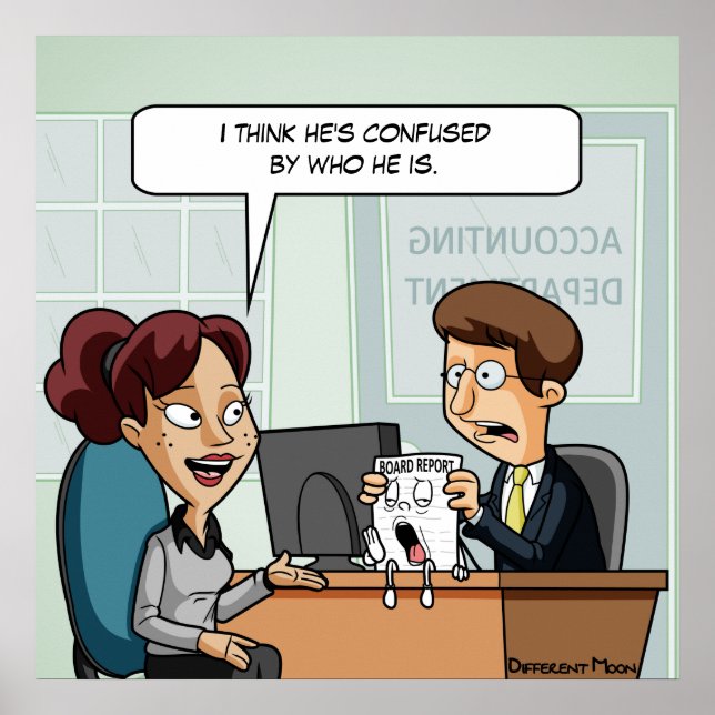 Poster du jeu de mots du conseil d'administration (Devant)