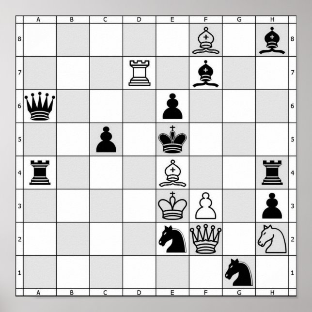 Poster du jeu d'échecs deux (Devant)