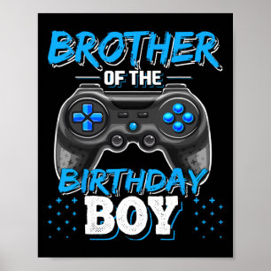 Poster Du jeu vidéo d'anniversaire de garçon Anniversaire
