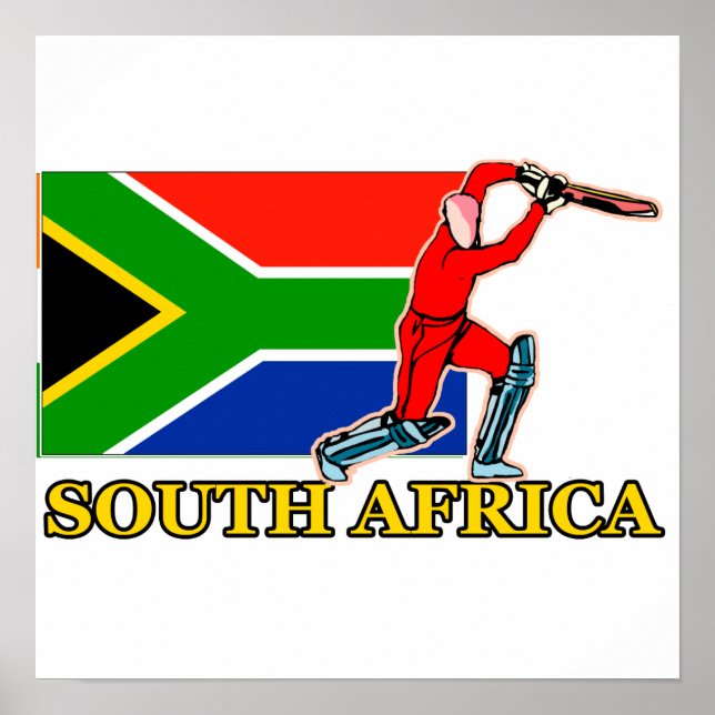 Poster du joueur de cricket d'Afrique du Sud (Devant)