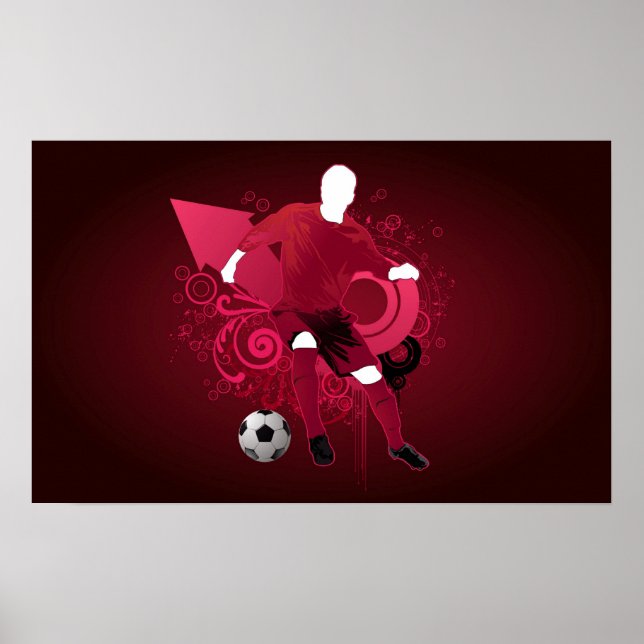 Poster du joueur de football psychédélique (Devant)
