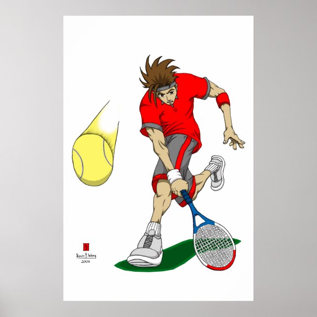 Poster du joueur de tennis (Devant)