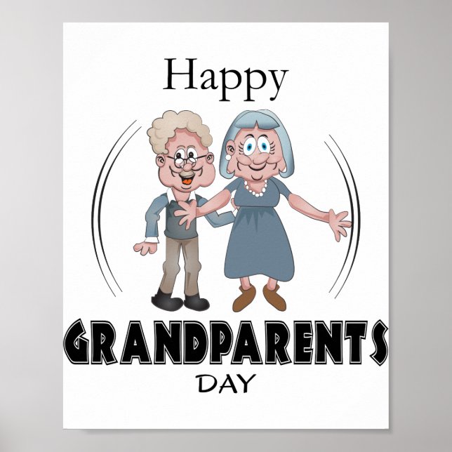 Poster du Jour des grands-parents heureux (Devant)