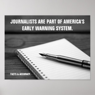 Poster du journaliste du système d'alerte rapide