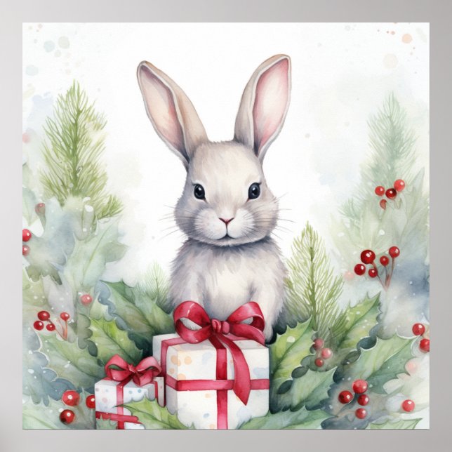 Poster du lapin de Noël (Devant)