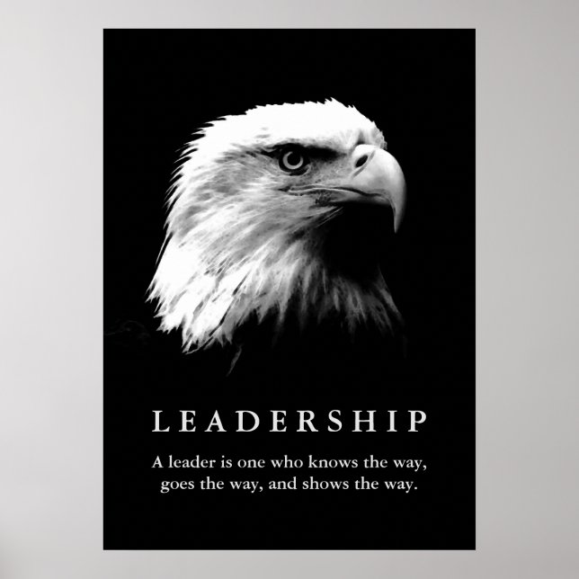 Poster du leadership motivationnel de l'aigle blan (Devant)