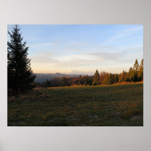 Poster du lever du soleil de Beskid Sadecki