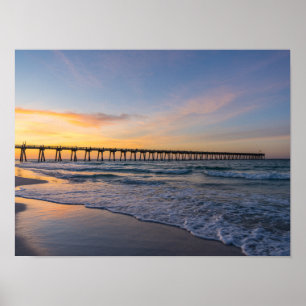 Poster du lever du soleil de Pensacola Pier