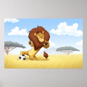 Poster du lion de football