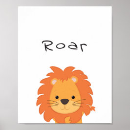 Poster du Lion Roar Nursery, Animal Kidsroom Wall 