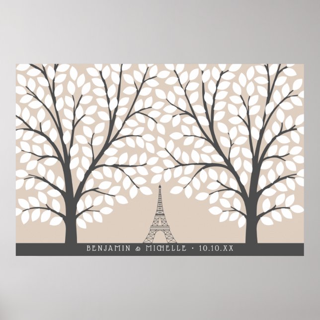 Poster du livre d'hôtes à Paris - 250 signatures (Devant)