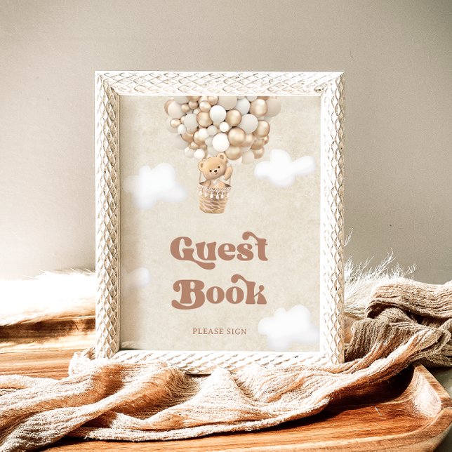 Poster du livre d'invité du Baby shower Teddy Bear (Créateur téléchargé)