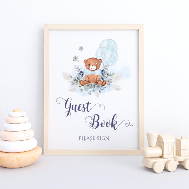 Poster du livre d'invité du Baby shower Teddy Bear (Créateur téléchargé)