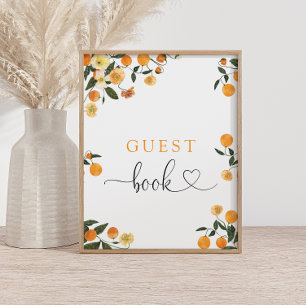 Poster du livre d'invité Little Cutie Baby shower