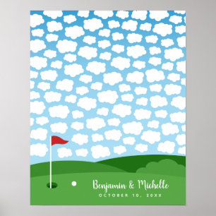 Poster du livre d'or du golf - 100 signatures