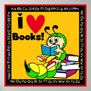 Poster du livre Worm I Love Books