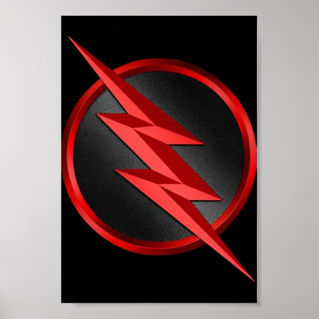 Poster du logo du boulon d'éclairage Flash (Devant)