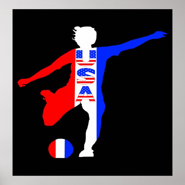 Poster du logo féminin USA (Devant)