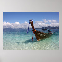Poster du long-tail en Thaïlande