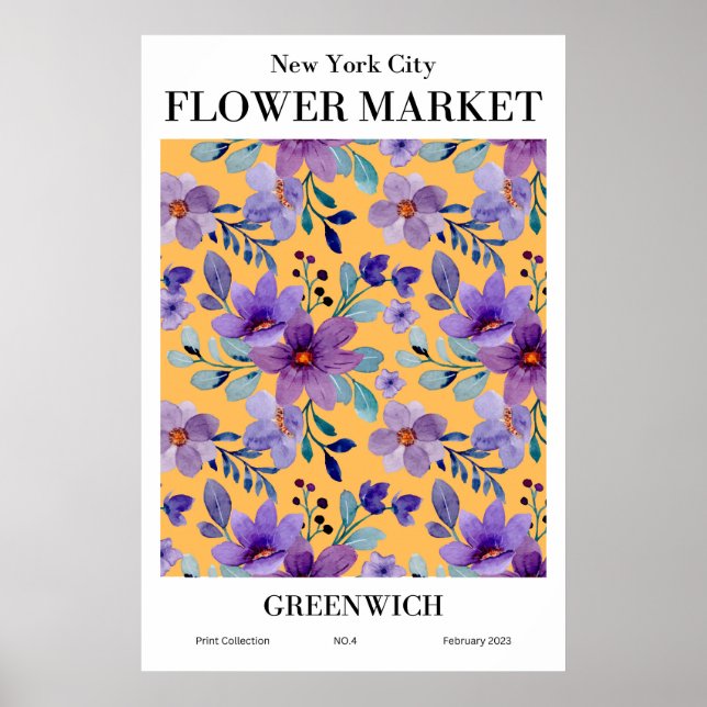 Poster du Marché aux Fleurs de New York (Devant)
