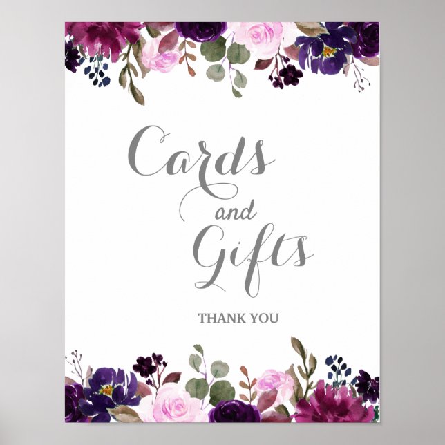 Poster du Mariage Boho Floral Lavender violet (Devant)