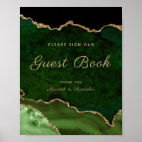 Poster du Mariage de l'Agate d'or vert