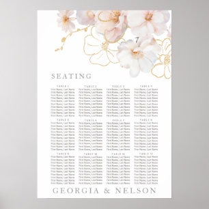 Poster du Mariage Fleur sauvage Blush Gold