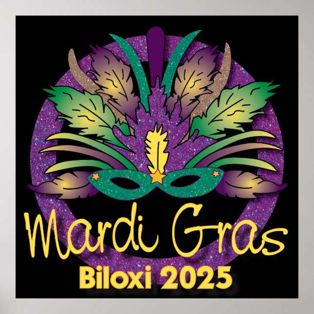 Poster du Masque Mardi Gras - 2025 - Biloxi, MS (Devant)