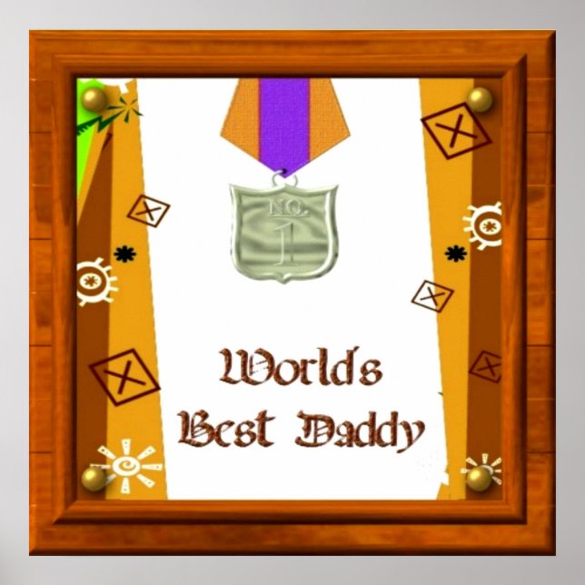 Poster du meilleur papa du monde (Devant)