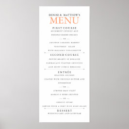 Poster du menu Cantaloupe de 4 po x 9 po