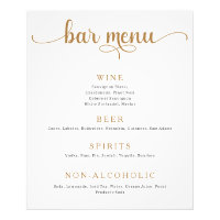 Poster du menu de la barre de Mariages Gold et Off