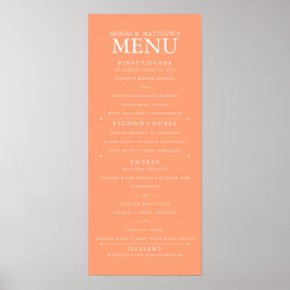 Poster du menu Mariage Cantaloue 4" x 9"