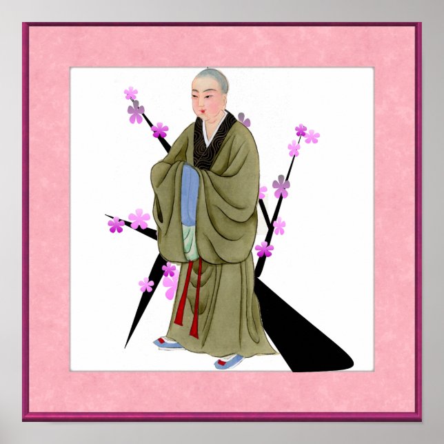 Poster du moine bouddhiste (Devant)