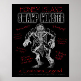 Poster du monstre du marais de Honey Island