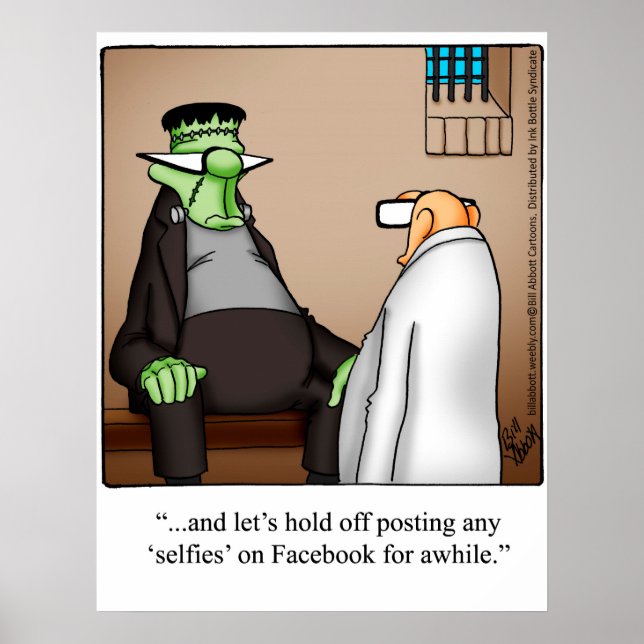 Poster du monstre Frankenstein Humour (Devant)