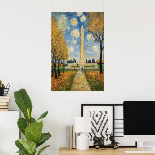 Poster du monument de Washington - Art style Van G