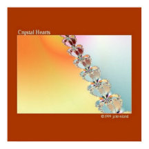 Poster du mur d'art fractal du coeur cristal