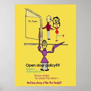 Poster du mur du bureau/politique de porte ouverte