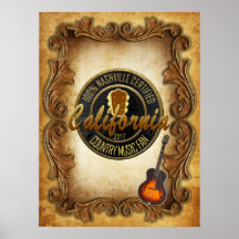 Poster du mur du fan de musique de Californie