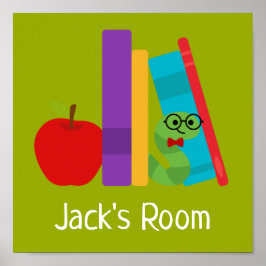 Poster du nom de la chambre avec ver de bibliothèq