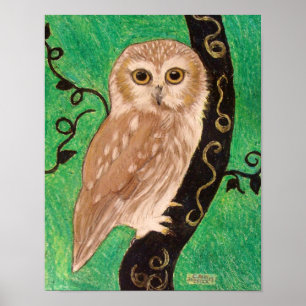 Poster Du nord a vu pour affûter le hibou par l'artiste