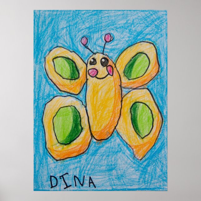 Poster du papillon de Dina (Devant)