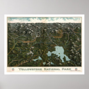 Poster du parc national Yellowstone 1902