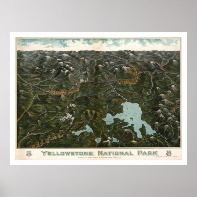 Poster du parc national Yellowstone 1902 (Devant)