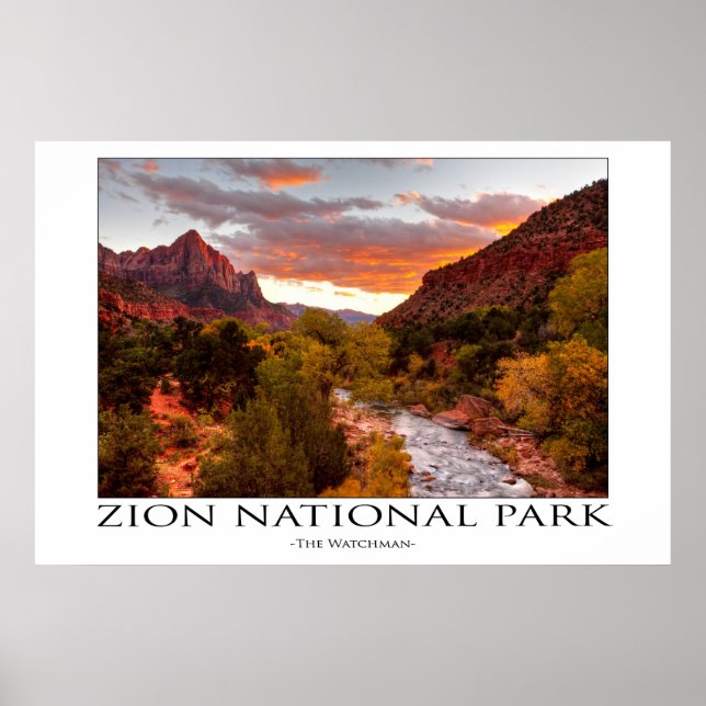 Poster du parc national Zion (Devant)