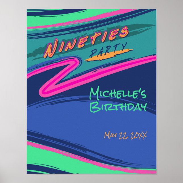 Poster du parti Bold Nineties (Devant)