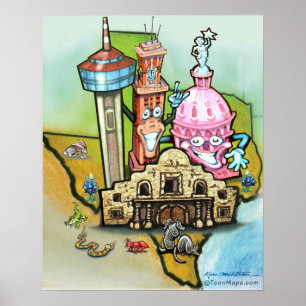 Poster du pays de Texas Hill