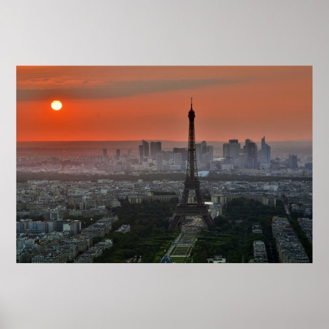 Poster du paysage - Aube à Paris Tour Eiffel (Devant)